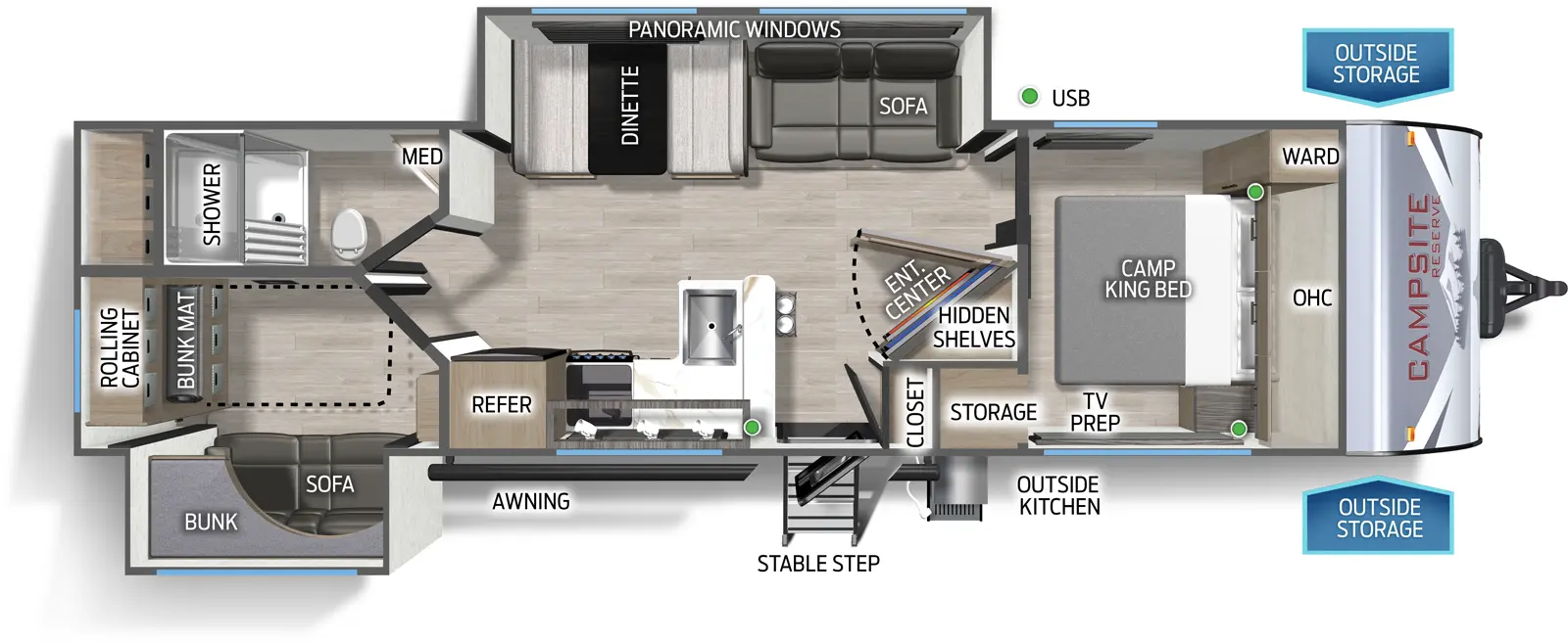 Campsite Reserve 27MR Floorplan